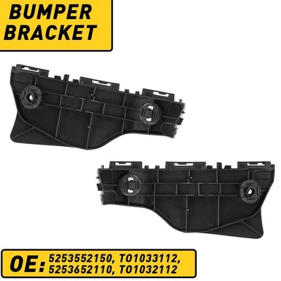 Juego de 2 retenedores de parachoques para Toyota Prius C 2012-2017 delantero exterior negro Foto 1 de 4