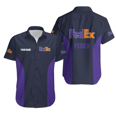 Personalized FedEx Hawaiian Shirt, FedEx Ground Aloha Shirt Unisex's - Image 1 of 4