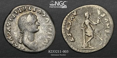 Julia Titi. Augusta, AD 79-90 AR Denarius EDICIÓN RARA 19mm 3.17g PROV: 09/1999 Foto 1 de 4