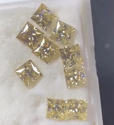 Сертифицированный VVS1+1 натуральный бриллиант огранки принцессы желтого цвета 2 карата... бесплатный подарок - Изображение 1 из 3