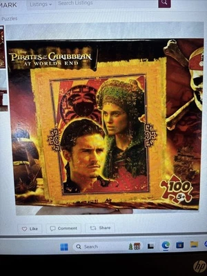 Rompecabezas de 100 piezas Piratas del Caribe (Will Turner y Elizabeth Swan) Foto 1 de 2