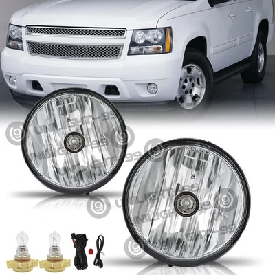 2pcs Fog Light Fit For 2007-2014 Chevy Tahoe Avalanche Suburban GMC Yukon w/Bulb - Image 1 of 4