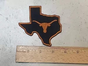 CUSTOM MADE Embroidered Texas Longhorn Orange &Black Patch Iron On and/or Sew On - Picture 1 of 1