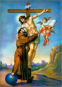 St. Francis of Assisi (Murillo) POSTER 24 X 36 INCH Catholic, acts, saints - Picture 1 of 1