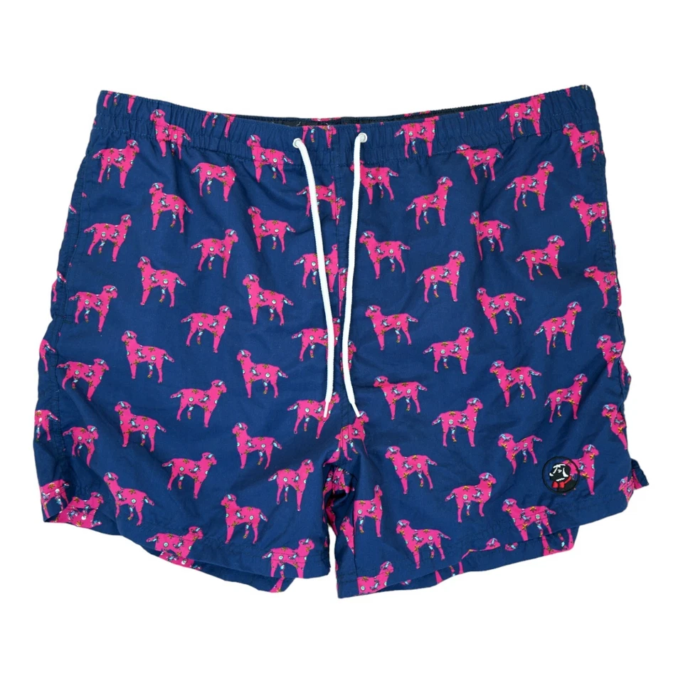 Swim Stuff Southern Proper Men's Trunks Blue And Dogs Prints Size XL - Image 1 of 4