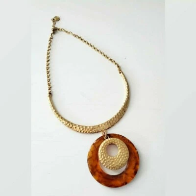 RJ Graziano Hammered Metal Statement Necklace - Image 1 of 4