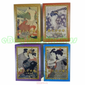Big Jumbo Sized SET 4 Decks Playing card/Poker Japan UKiyoe Erotica Art Painting - Picture 1 of 10