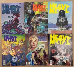 Lot of 6 Vintage 1978 Heavy Metal Magazines - Picture 1 of 9