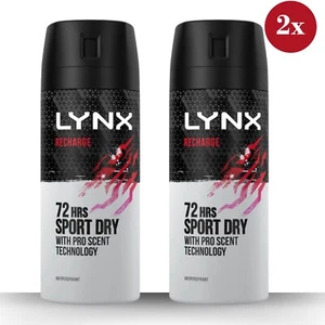 Lynx Recharge Sport Dry Anti Sweat Antiperspirant, 72Hrs Lasting Men Body Spray - Picture 1 of 10