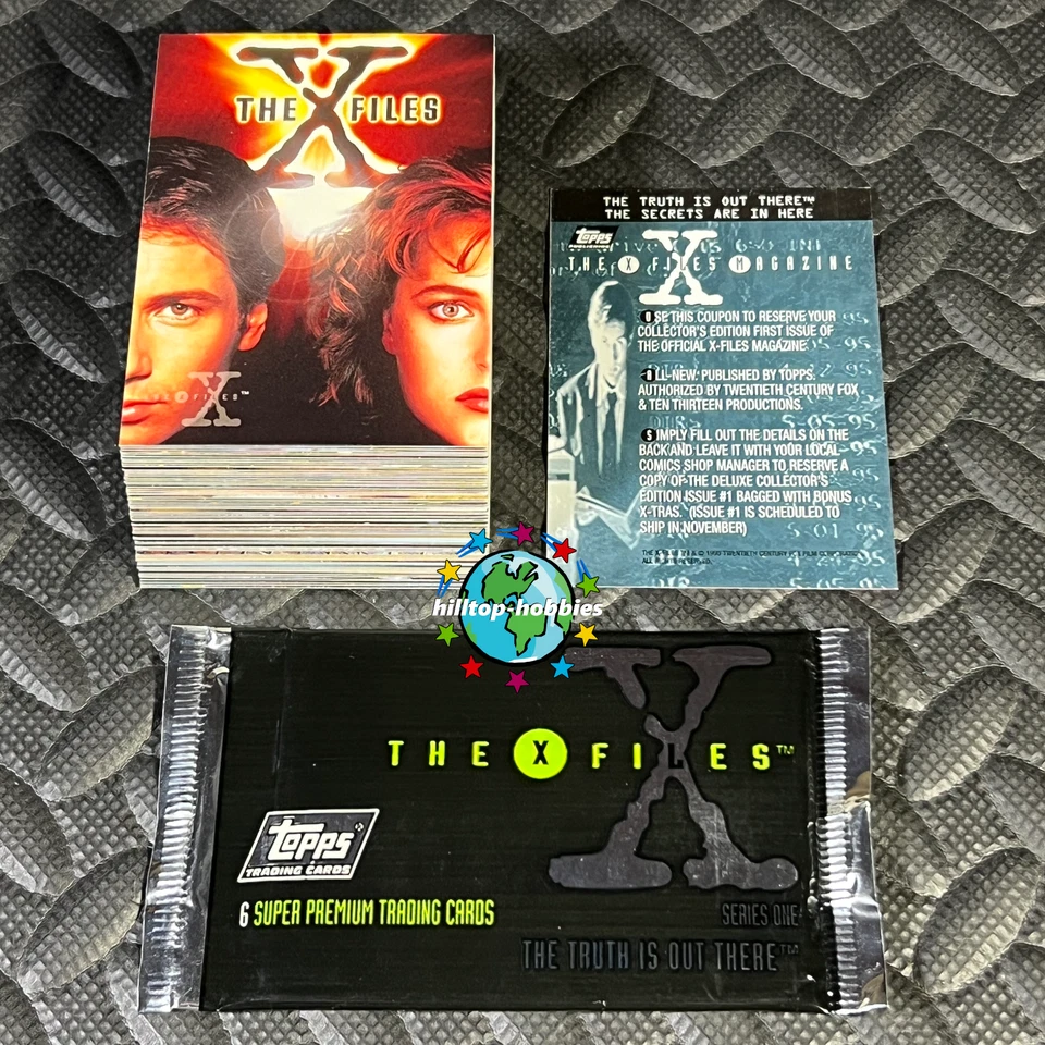 THE X-FILES SEASON 1 COMPLETE 72-CARD SET+PROMO,WRAPPER 1995 TOPPS TV SHOW XFILE - Image 1 of 2