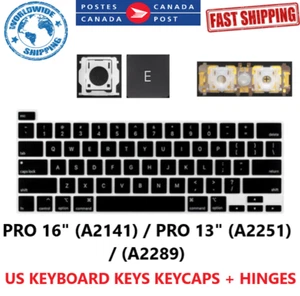 New US Keyboard Keys Keycaps Clips Hinges for Macbook Pro A2141 / A2251 / A2289 - Afbeelding 1 van 134