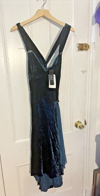Новый ABS на Allen Schwartz темно-синий женщины сплетенный платье вечернее размер 10 Рекомендуемая розничная цена производителя $410 - Изображение 1 из 4