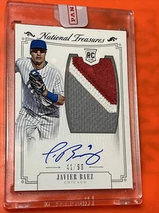 National Treasures 2015 Javier Baez Rookie Patch Auto 41/99 RC Autogramm Trikot - Bild 1 von 2