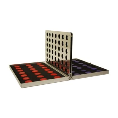 Travel connect 4 game in metal case - Image 1 of 2