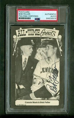 Bob Feller Autographed 1975 TCMA All Time Postcard PSA/DNA Encased - Image 1 of 2