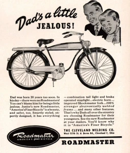 1947 Roadmaster Bicycle: Dads Little Jealous Vintage Print Ad - Picture 1 of 1