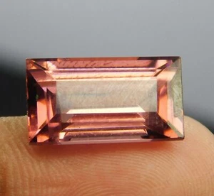Zaffiro Naturale Padparadscha Taglio Smeraldo 10,80 Ct Pietra Preziosa Sciolta CERTIFICATA - Foto 1 di 12