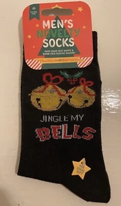 Weihnachtssocken für Herren - Größe 6-10. "JINGLE MY BELLS" Frech Spaß Neuheit Geschenk - Bild 1 von 1