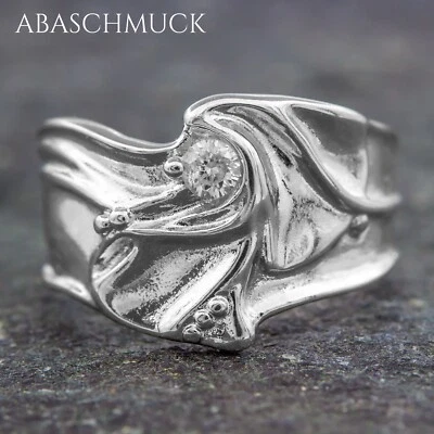 Silberring Silber 925 Ring Verstellbar Offen Bandring  R955 modern Damenring  - Bild 1 von 4