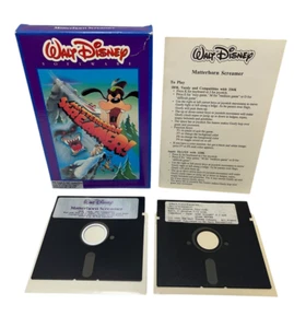 Vintage Walt Disney Matterhorn Screamer 2 Disks IBM Apple II Commodore + Handbuch - Bild 1 von 5