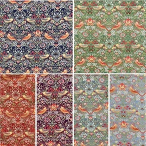 100% Cotton Digital Fabric William Morris Strawberry Thief - Picture 1 of 12