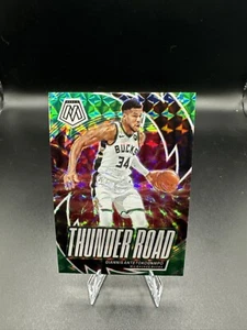 GIANNIS ANTETOKOUNMPO 2023-24 Panini Mosaic Thunder Road Green Prizm Bucks # 6 - Picture 1 of 2