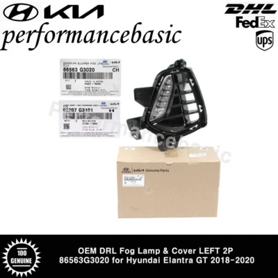 Faro antiniebla y cubierta izquierda OEM DRL 2P 86563G3020 para Hyundai Elantra GT 2018-2020 Foto 1 de 4