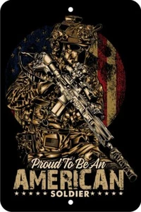 USA Army Sildier Marine Military Aluminium Blechschild Plakette Man Cave Bar Dekor S83 - Bild 1 von 1