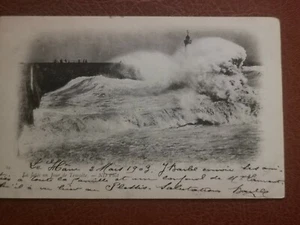 CPA - 76 - LE HAVRE - La Jetée un Jour de Tempête - Imagen 1 de 2