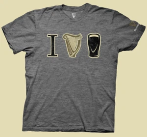 🍀 I " HARP " Guinness - Officially Licensed T-Shirt - St. Patrick's Day 🍀 - Picture 1 of 2