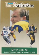 FREE SHIPPING-MINT-1991 Fleer Ultra All-Stars Kevin Greene #10  RAMS 