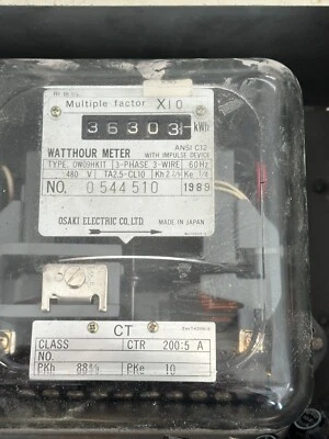 Medidor de vatiour eléctrico Osaki 0W09HK1T con carcasa Foto 1 de 4