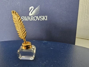MEMORIAS SWAROVSKI 'TINTERO CON PLUMA' DORADO SIN CAJA - Imagen 1 de 3