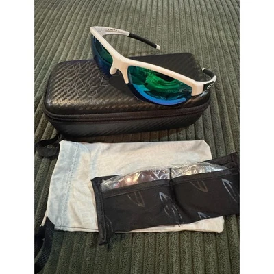 Smith Optics Approach Max White WHT Sunglasses Green Blue Mirror Lens Case - Image 1 of 4