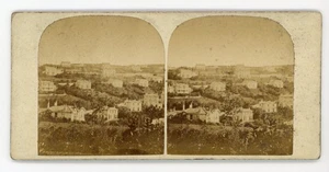 Victorian Stereoview 1800s Meadfoot Torquay Devon House and Mansion on Hill - Picture 1 of 2