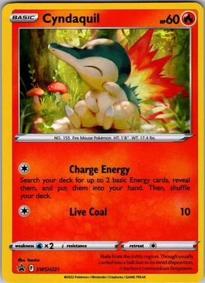 Cyndaquil - (Cosmos Holo) Promo SWSH: Sword & Shield Promo Cards SWSH221 Near Mi - Image 1 of 2