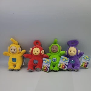 1998 Teletubbies Plush Hard Face full set with Tags - clean vintage - Picture 1 of 17