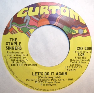 STAPLE SINGERS * 45 * Let's Do It Again * 1975 #1 * USA Orig. VG+ NM Stax VINYL - Picture 1 of 1