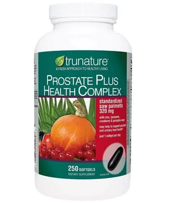 Trunature PROSTATE PLUS HEALTH COMPLEX Saw Palmetto with Zinc 250 Softgels caps - Image 1 of 4