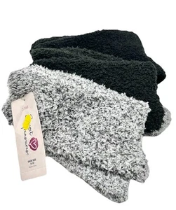 3 Pair Secret Treasures Soft Cozy Socks Black Gray Fit Ladies Shoe Size 4-10 NWT - Picture 1 of 5