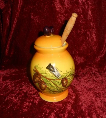 Bocal à Olives Création de  A. Ferlay Céramique de Vallauris Années 1950-Cigale - Photo 1/4