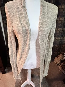 Cárdigan/plumero/suéter abierto de gran tamaño de ganchillo mediano Lucky Brand para mujer - Imagen 1 de 10