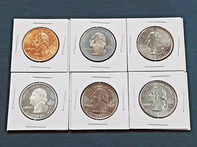 2006 Nebraska State Quarters Set!  6 Different coins! 1 90% silver!!   L79 - Image 1 of 3