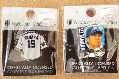 2 - NY New York Yankees Masahiro Tanaka pins #19 photo & jersey lapel pin - Image 1 of 4