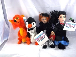 NWT RETIRED DISNEY STORE BEANIE MARY POPPINS BERT PENGUIN FOX SET OF 4 - Picture 1 of 1