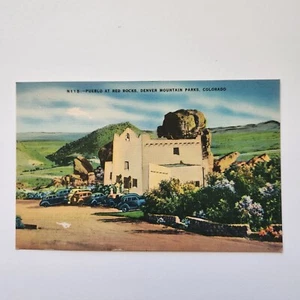 Vintage Postcard Pueblo At Red Rocks Denver Mountain Parks Colorado By The Denve - Picture 1 of 4