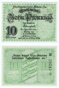 🔸LÖBAU 1918: "Stadtgemeinde Löbau i. Sa.", 10 Pfg. NOTGELD
