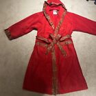 Etro bath Cotton robe hooded paisley trim Scarlet Red Color size s Made In Italy