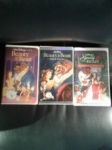 Rare inserts 3 VHS tapes Disney's Beauty & the Beast Platinum Edition Christmas  - Picture 1 of 11