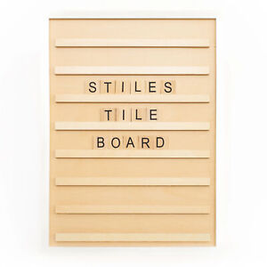Stiles Wood Tile Letter Board Set with 122 Letters and Numbers